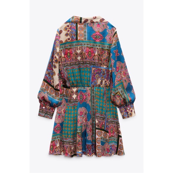 ZARA PATCHWORK PRINT DRESS - Picture 2 of 5